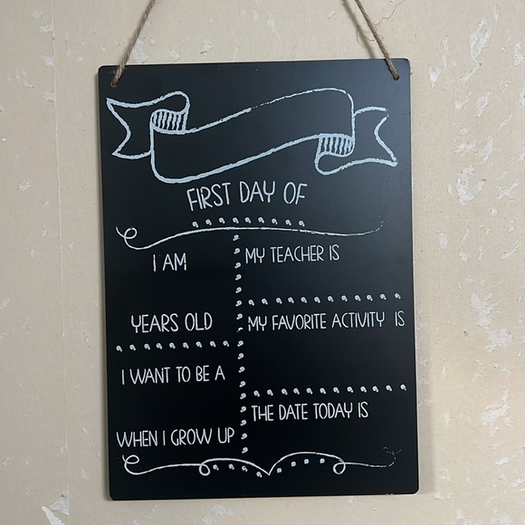 Chalk Board “My First” Hanging Sign - Picture 3 of 3